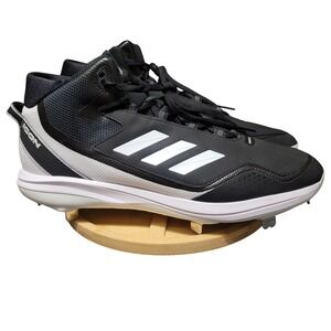 Adidas Icon 7 Mid Baseball Cleats Men's Size 14 Black White Silver S23886 NEW